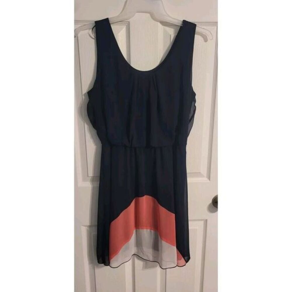 Enfocus Studios Women's Navy Blue With Paech And White Accent Size 14